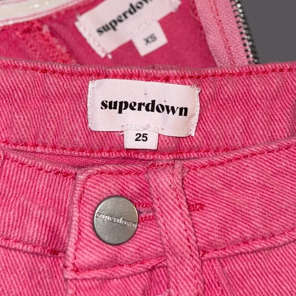 PINK DENIM HIGH WAIST SHORTS
DOMONIQUE DENIM SHORT | SUPERDOWN - Picture 3 of 3